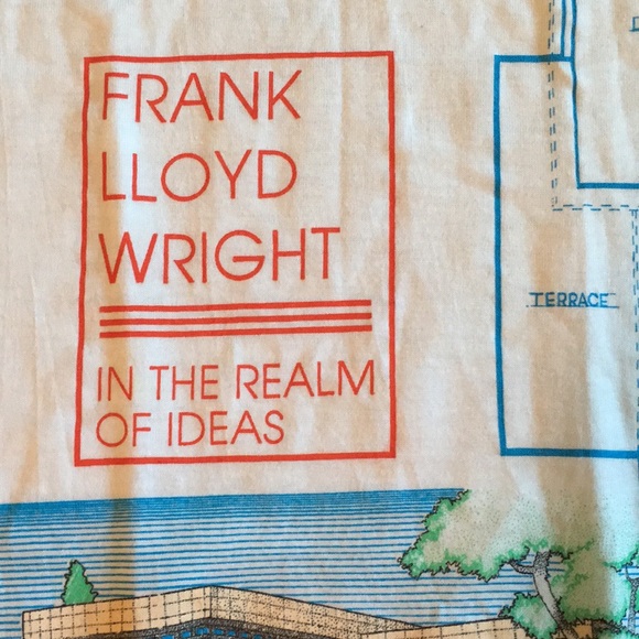 Rare vintage Frank Lloyd Wright T-shirt - Picture 4 of 8